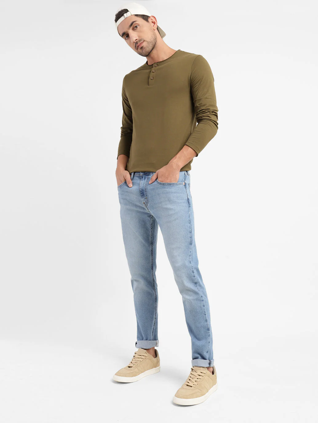 Men's 512 Blue Slim Tapered Fit Mid Rise Jeans