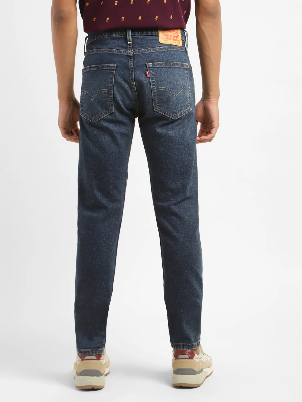 Men's 512 Blue Slim Tapered Fit Mid Rise Jeans - Image 5