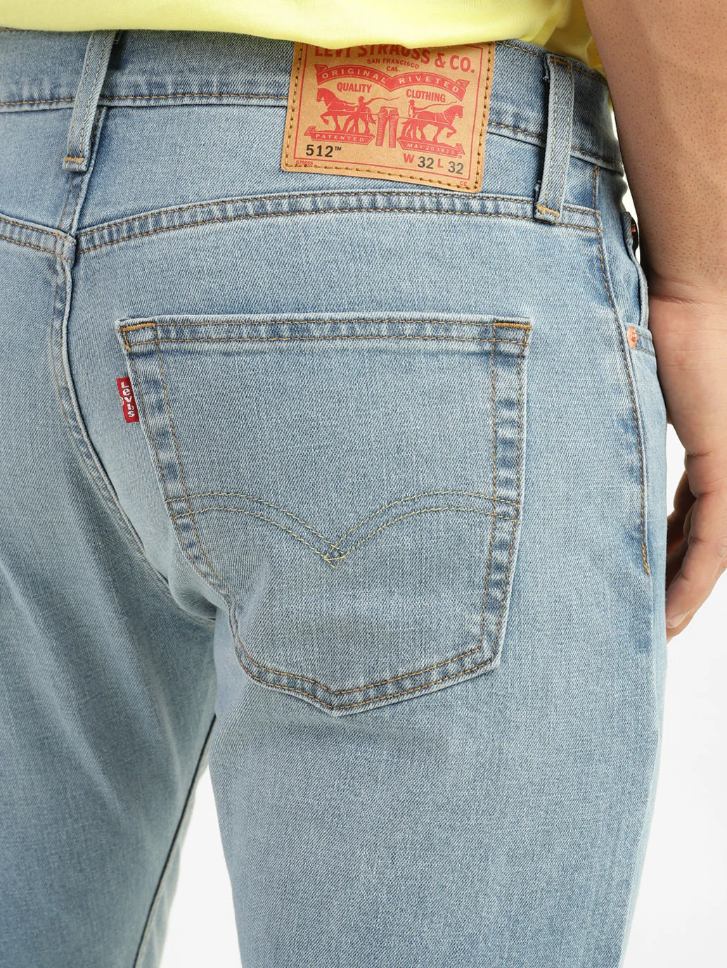 Men's 512 Blue Slim Tapered Fit Mid Rise Jeans - Image 6