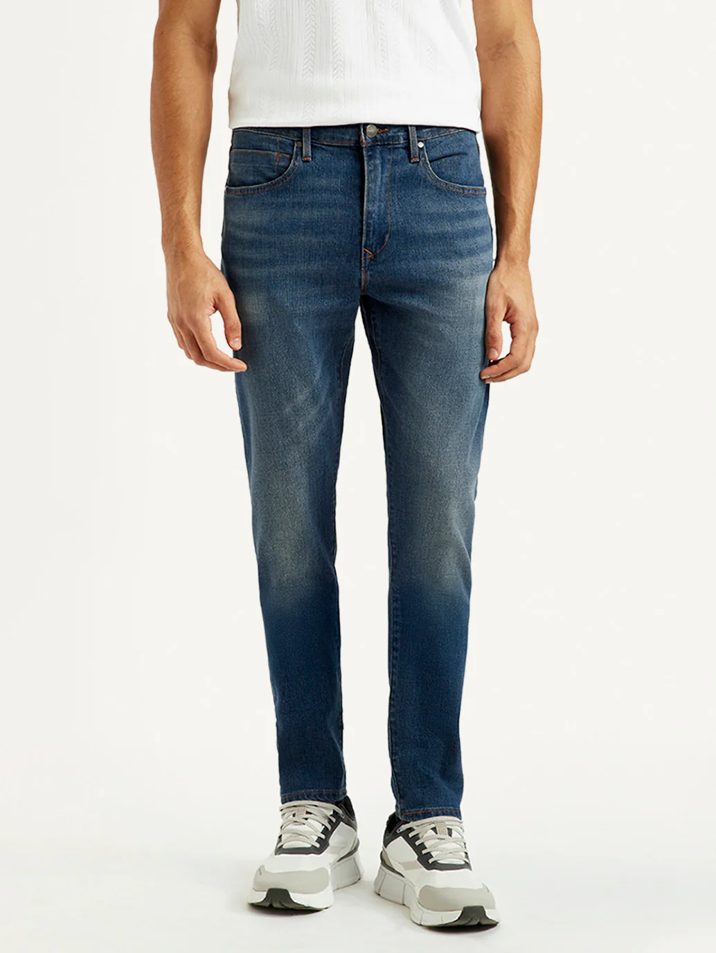 Men's Redloop 512 Blue Slim Tapered Fit Mid Rise Jeans - Image 3