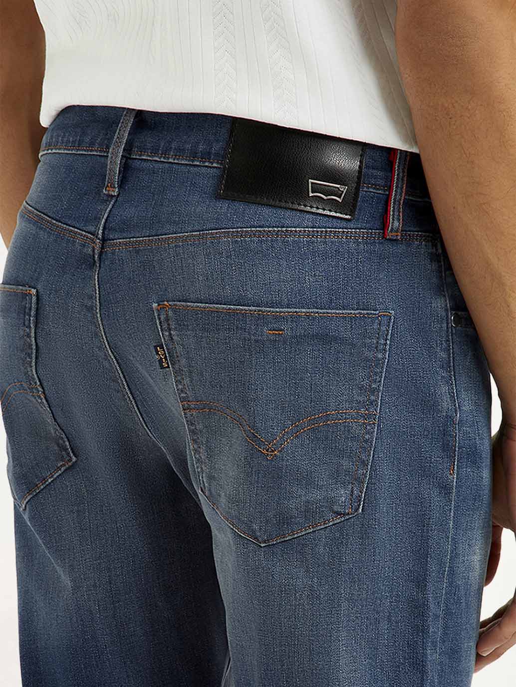 Men's Redloop 512 Blue Slim Tapered Fit Mid Rise Jeans - Image 6