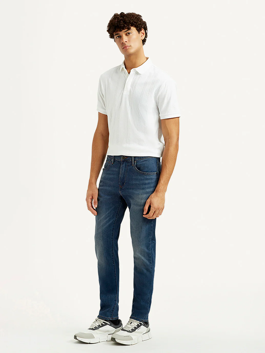 Men's Redloop 512 Blue Slim Tapered Fit Mid Rise Jeans - Image 7
