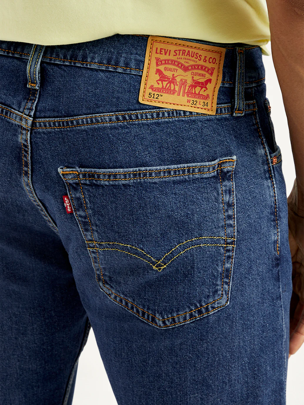 Men's 512 Blue Slim Tapered Fit Mid Rise Jeans - Image 6