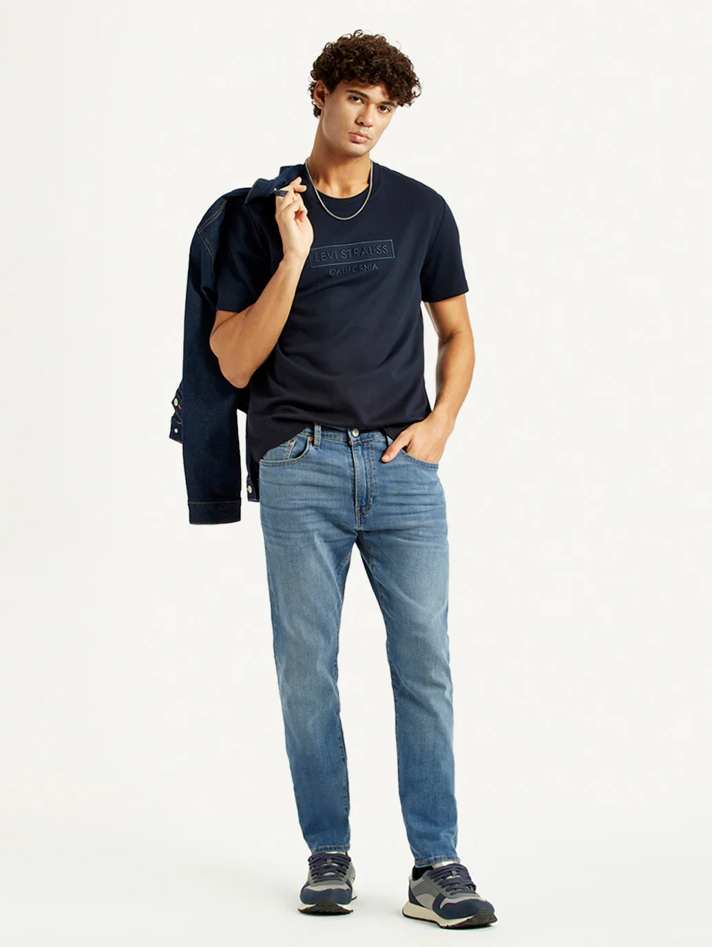 Men's 512 Blue Slim Tapered Fit Mid Rise Selvedge Jeans