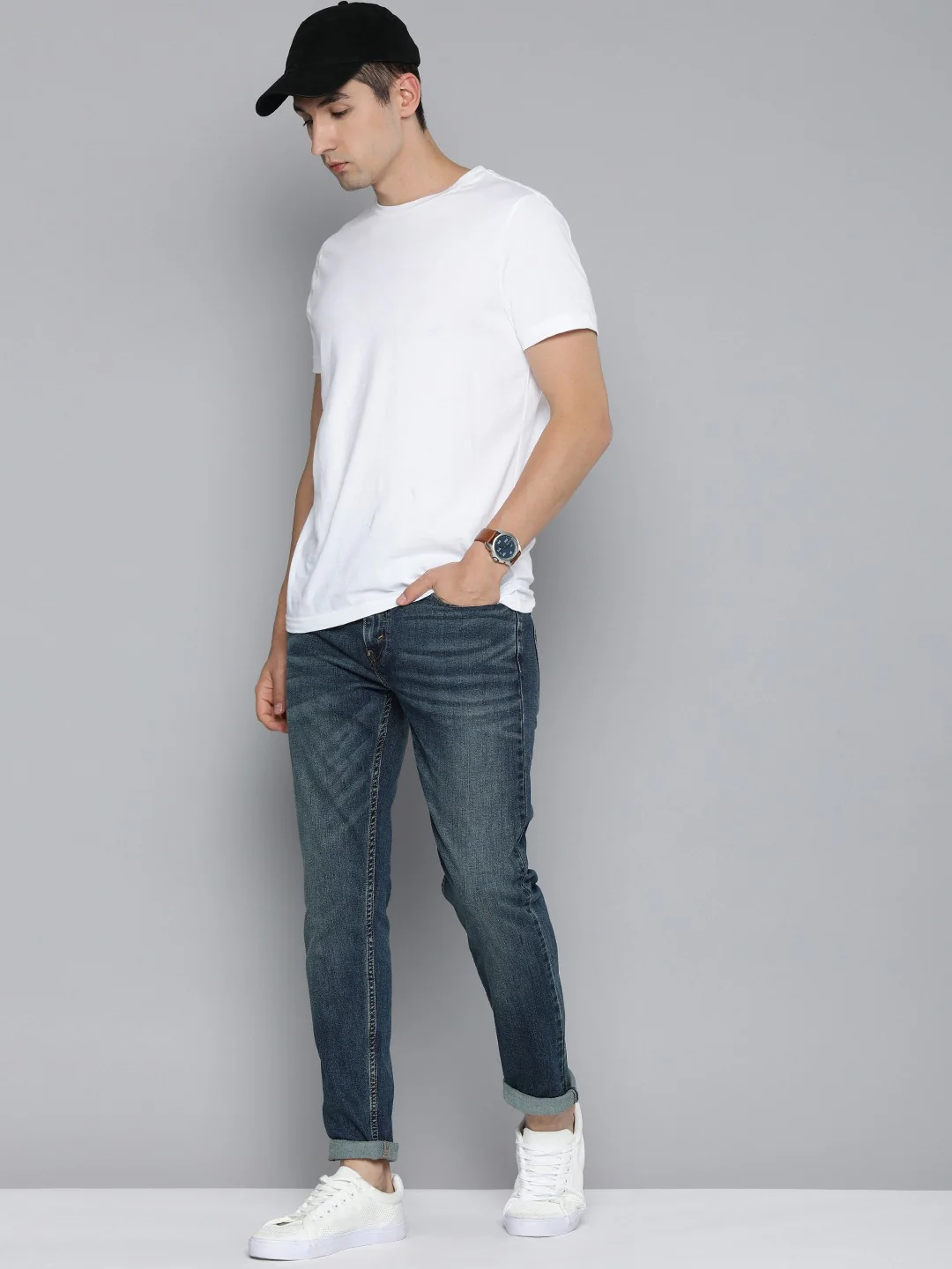 Men's 512 Blue Slim Tapered Fit Mid Rise Jeans - Image 3