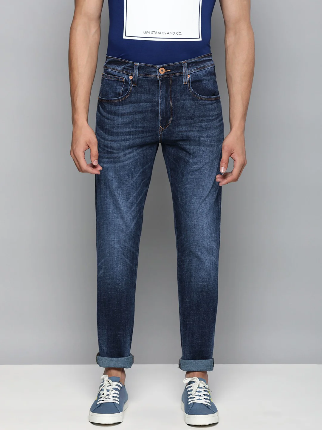 Men's 512 Blue Slim Tapered Fit Mid Rise Jeans - Image 3