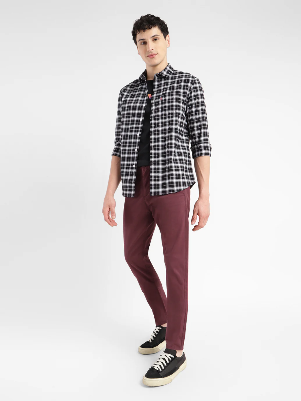 Men's 512 Maroon Slim Tapered Fit Chinos - Image 8