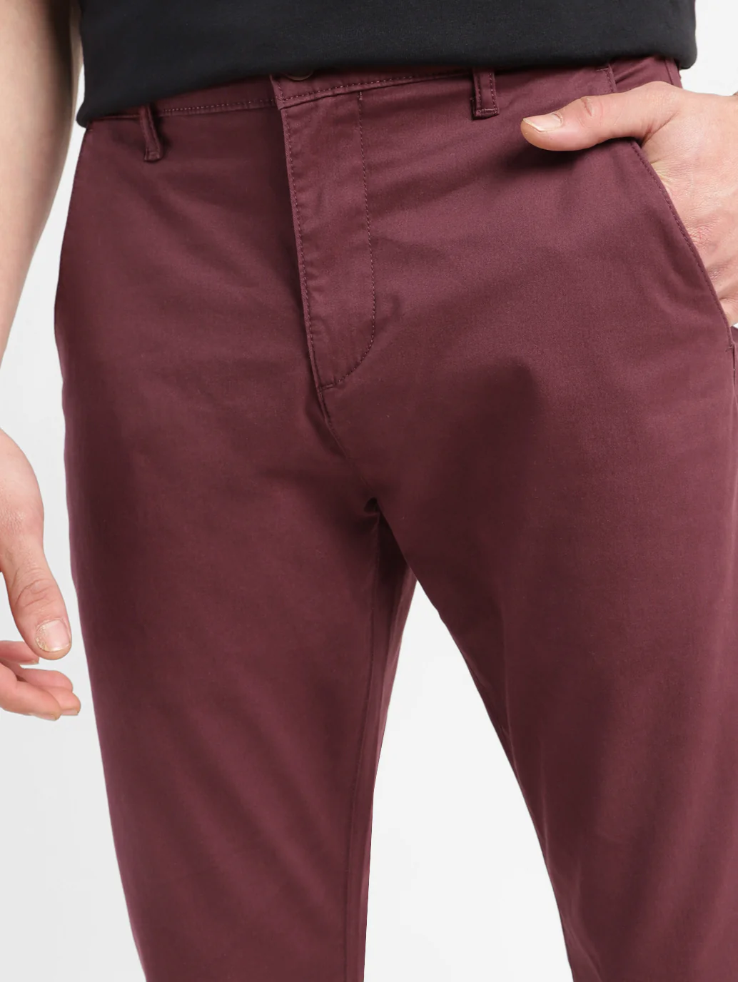 Men's 512 Maroon Slim Tapered Fit Chinos - Image 9