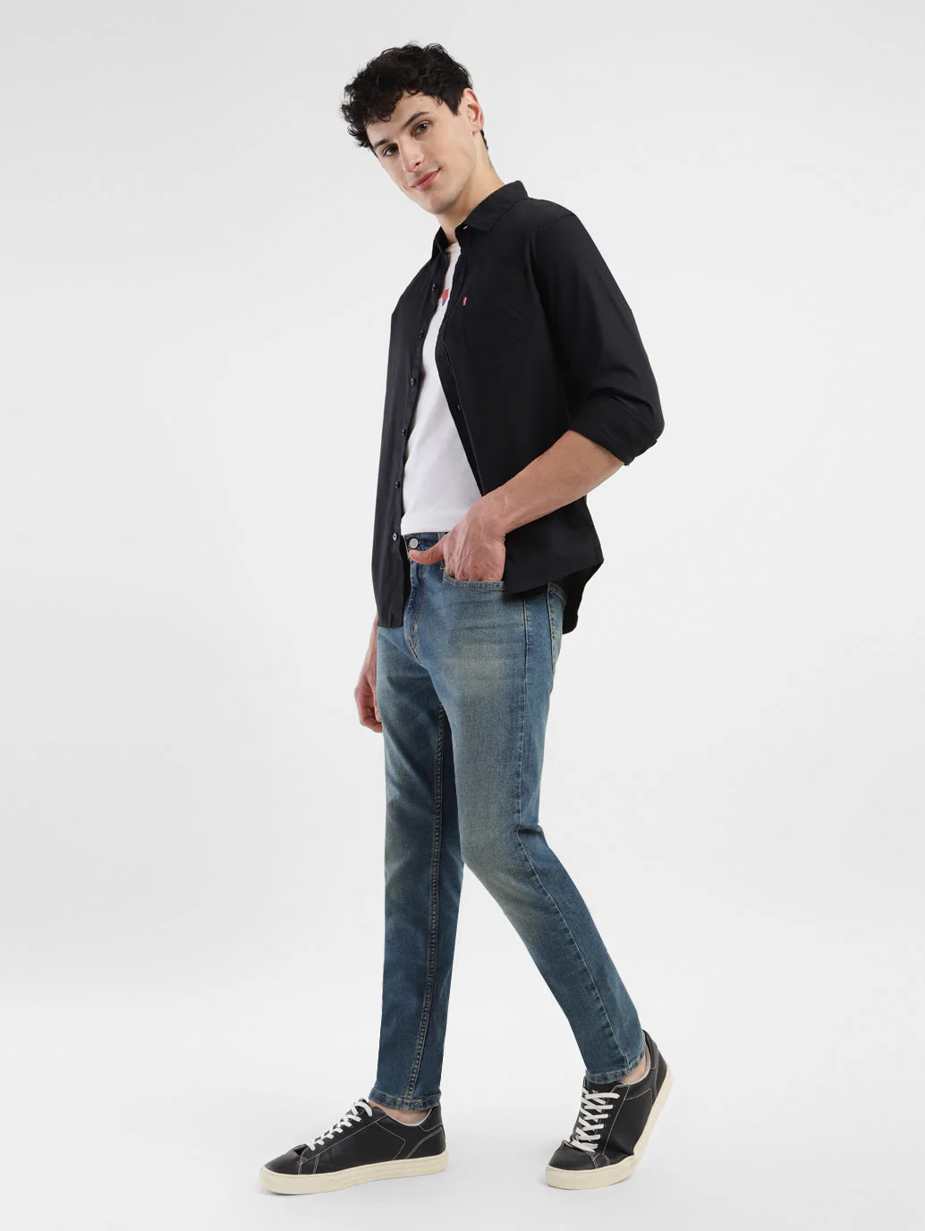 Men's 512 Blue Slim Tapered Fit Mid Rise Jeans