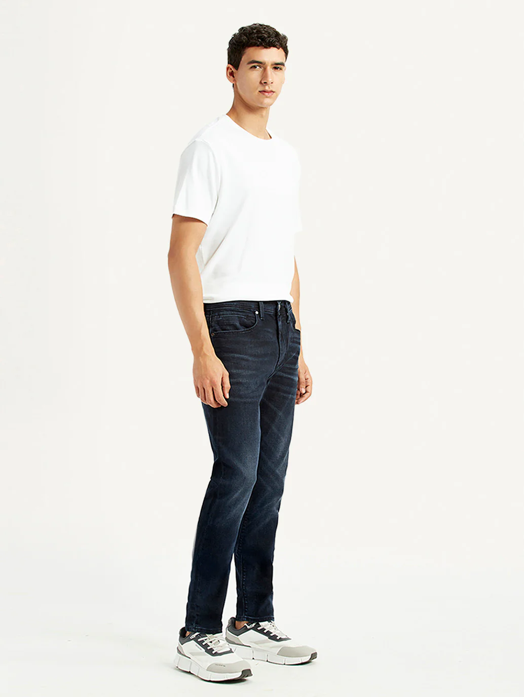 Men's Redloop 512 Dark Blue Slim Tapered Fit Mid Rise Jeans - Image 7