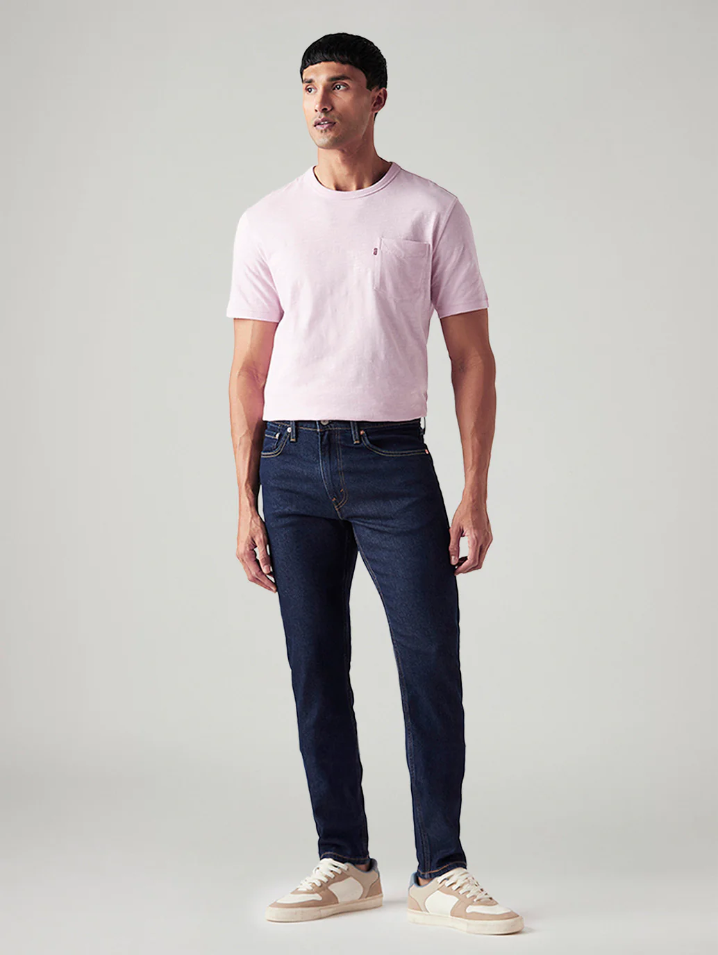 Men's 512 Dark Blue Slim Tapered Fit Mid Rise Jeans - Image 7