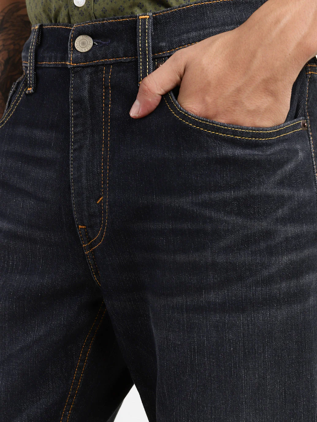 Men's 512 Blue Slim Tapered Fit Mid Rise Jeans - Image 6