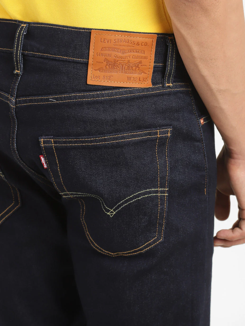Men's 512 Blue Slim Tapered Fit Mid Rise Jeans - Image 6