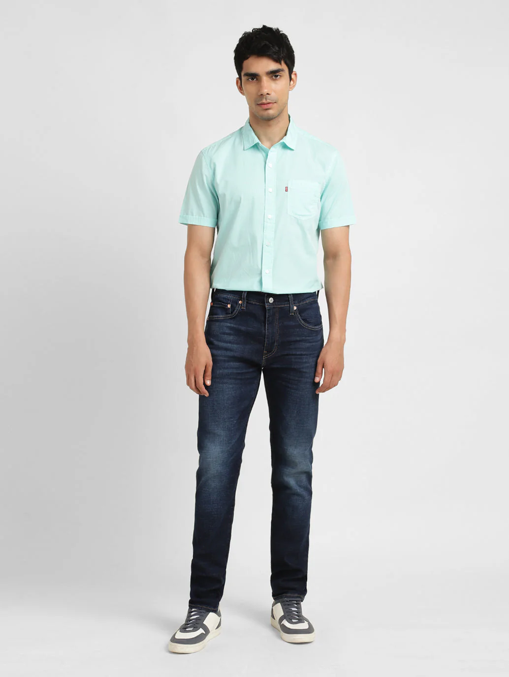 Men's 512 Blue Slim Tapered Fit Mid Rise Jeans