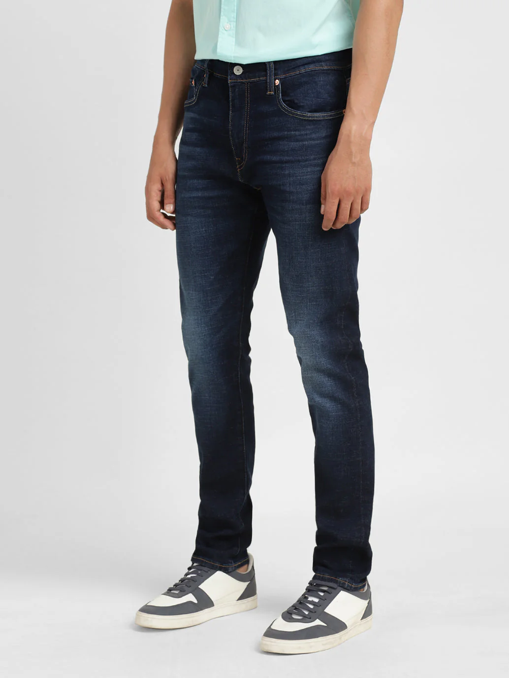 Men's 512 Blue Slim Tapered Fit Mid Rise Jeans - Image 6