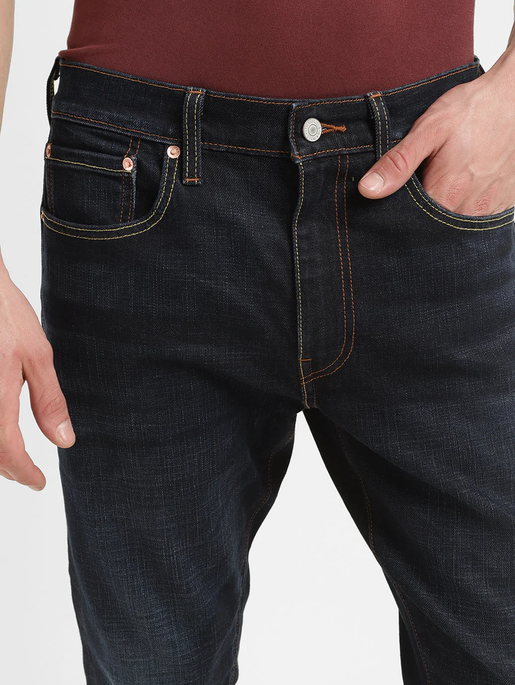 Men's 512 Blue Slim Tapered Fit Mid Rise Jeans - Image 7