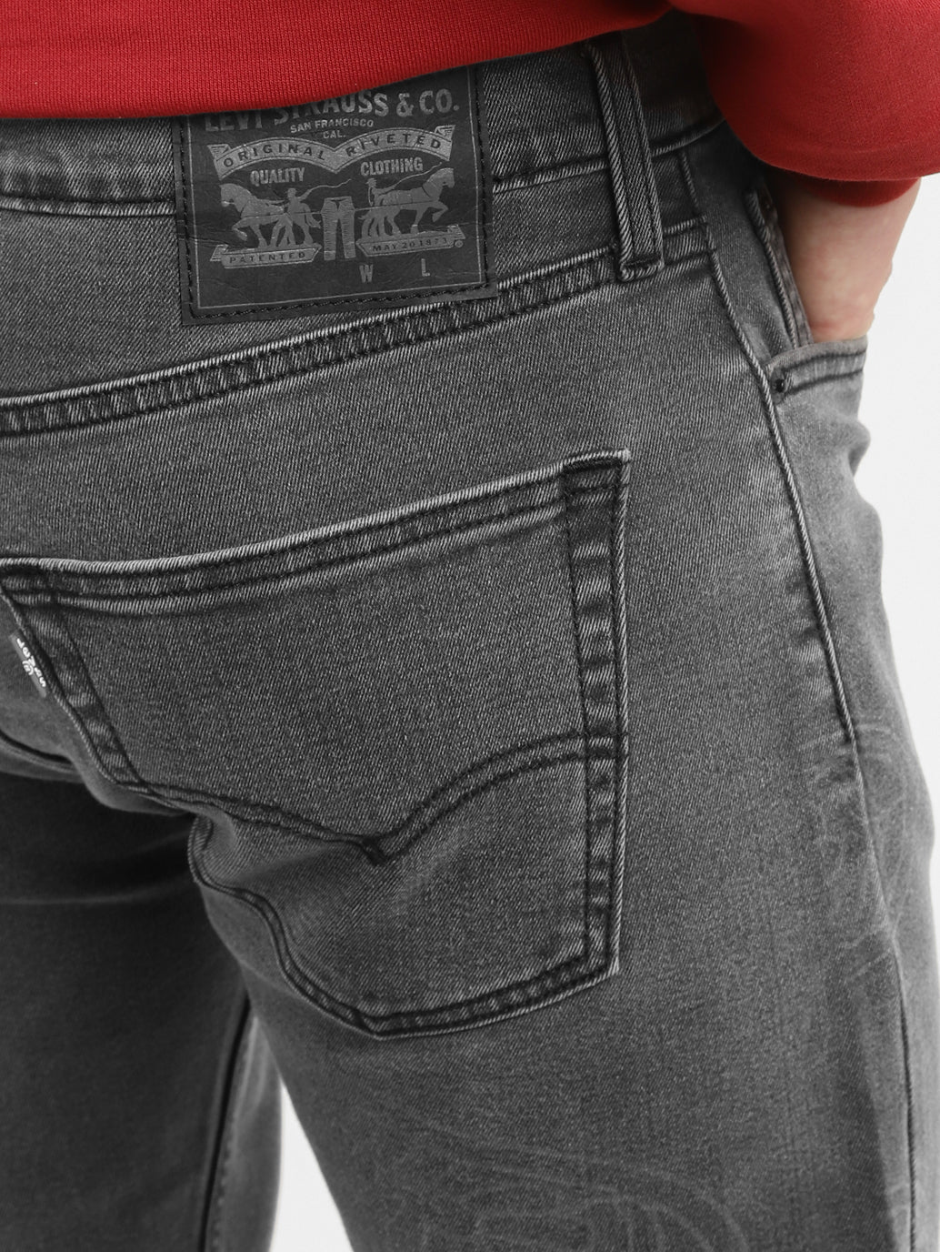 Men's 512 Grey Slim Tapered Fit Mid Rise Jeans - Image 6