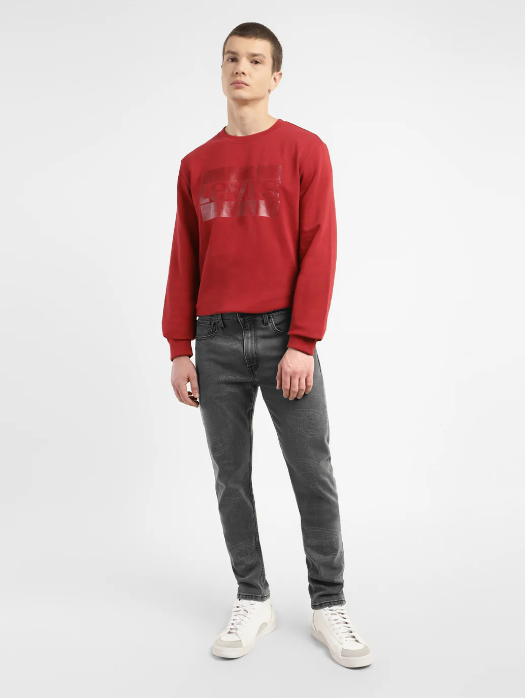 Men's 512 Grey Slim Tapered Fit Mid Rise Jeans - Image 7