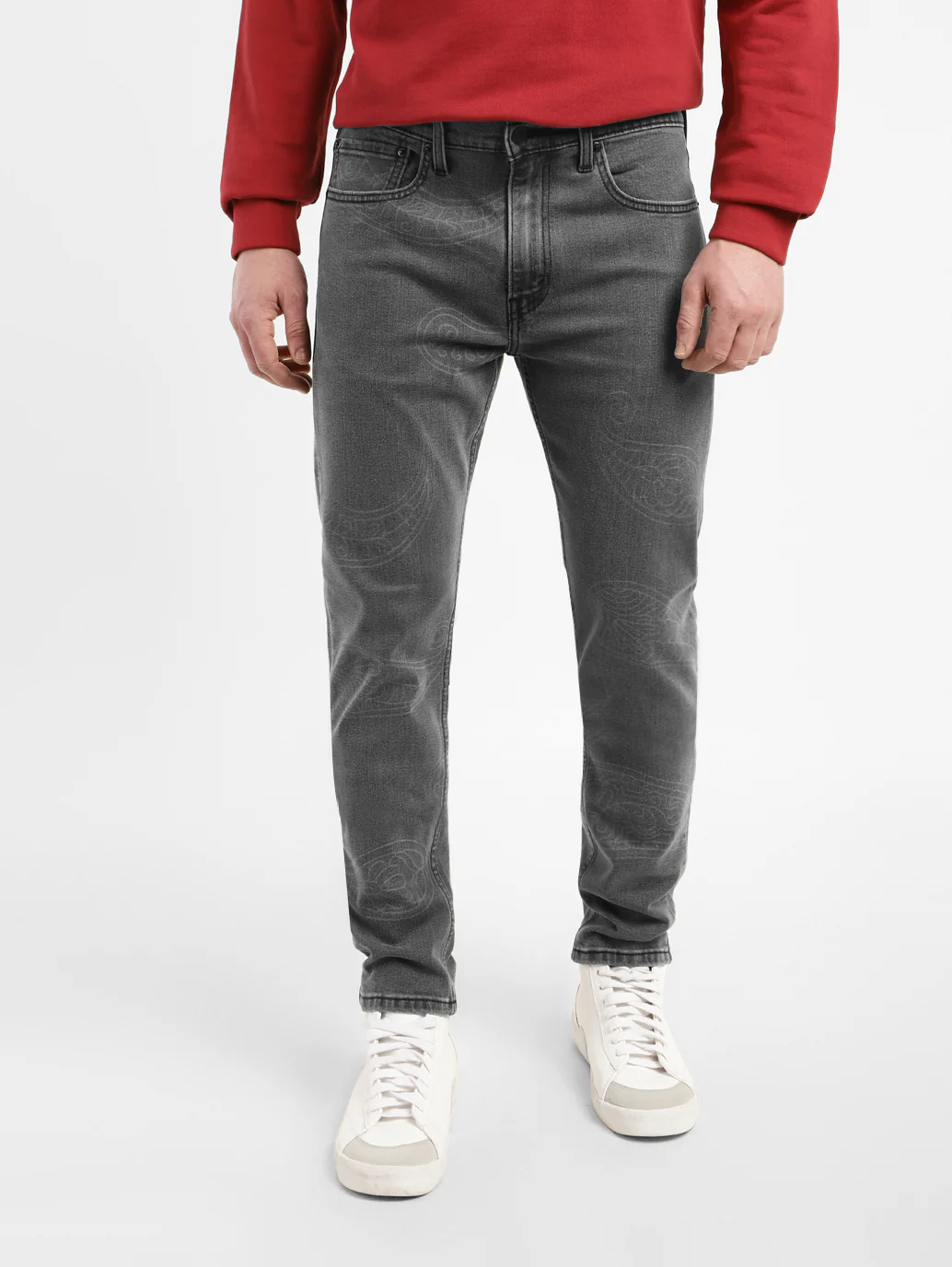 Men's 512 Grey Slim Tapered Fit Mid Rise Jeans - Image 8