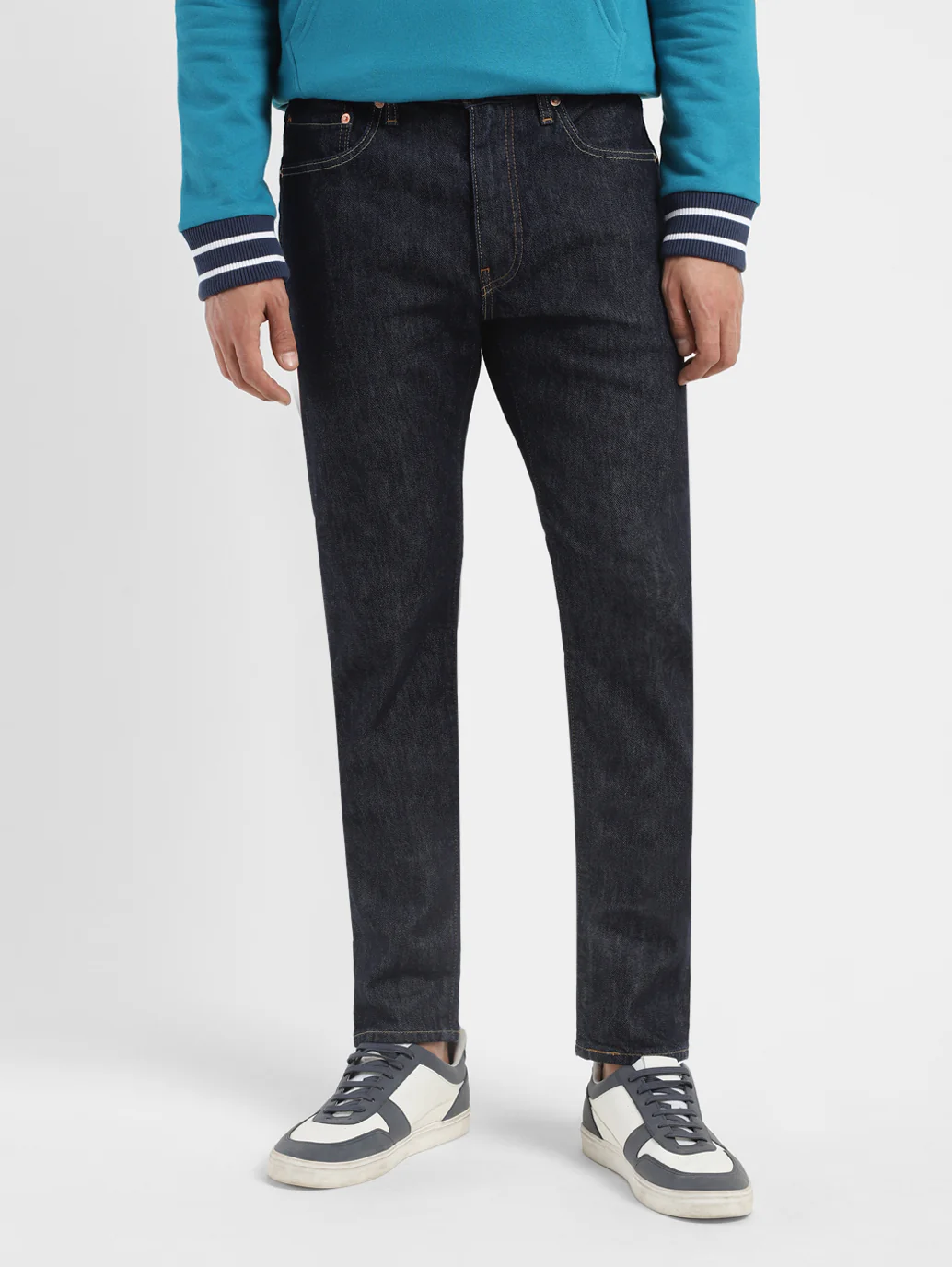 Men's 512 Navy Blue Slim Tapered Fit Mid Rise Jeans