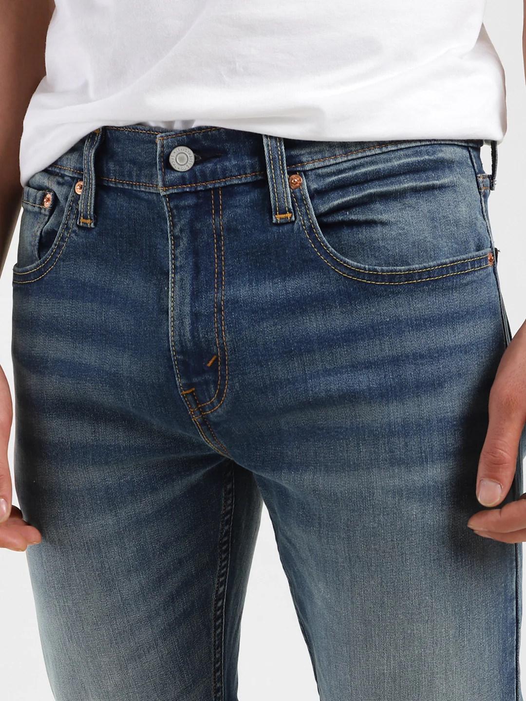 Men's 512 Blue Slim Tapered Fit Mid Rise Jeans - Image 5