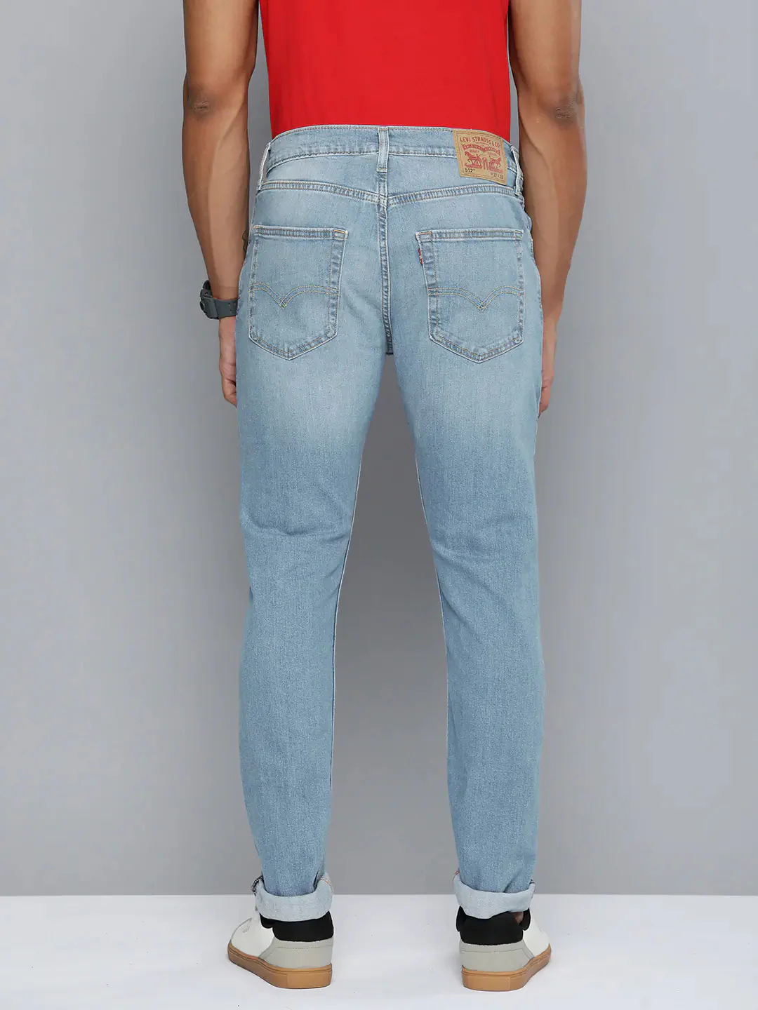 Men's 512 Blue Slim Tapered Fit Mid Rise Jeans - Image 3