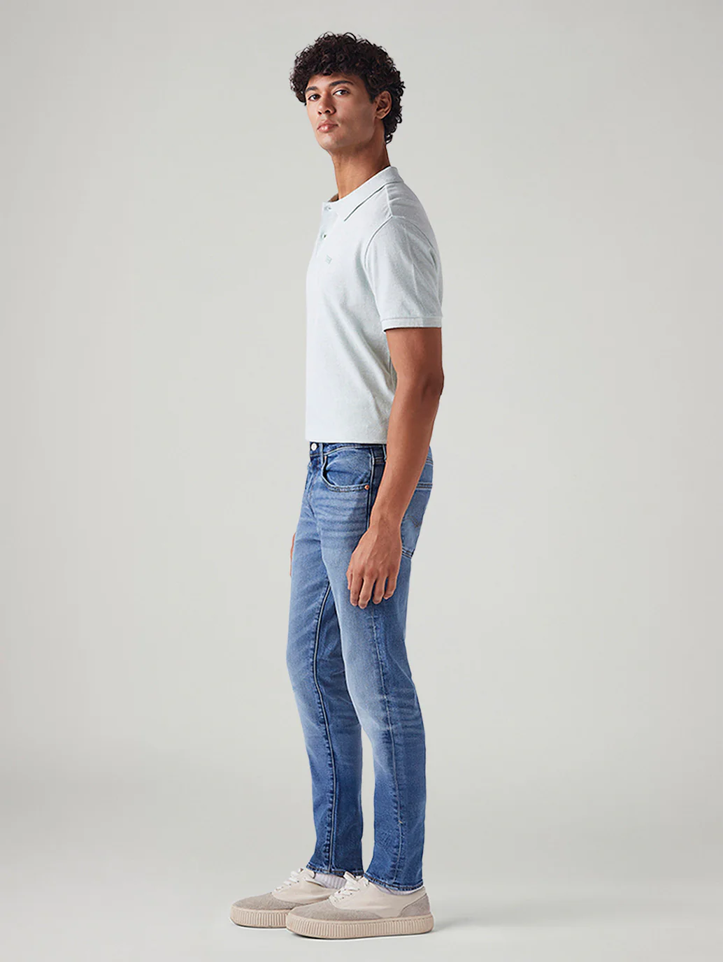 Men's 512 Light Blue Slim Tapered Fit Mid Rise Jeans - Image 6