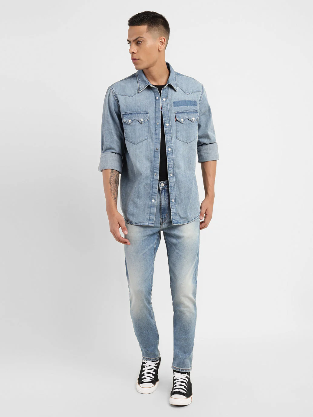 Men's 512 Blue Slim Tapered Fit Mid Rise Jeans - Image 10