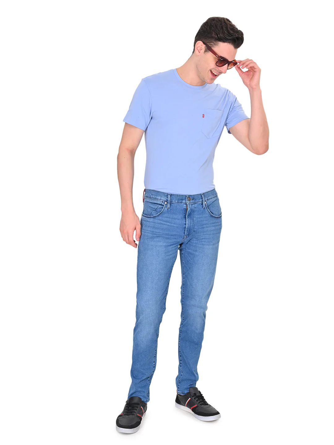 Men's Redloop 512 Blue Slim Tapered Fit Mid Rise Jeans - Image 3