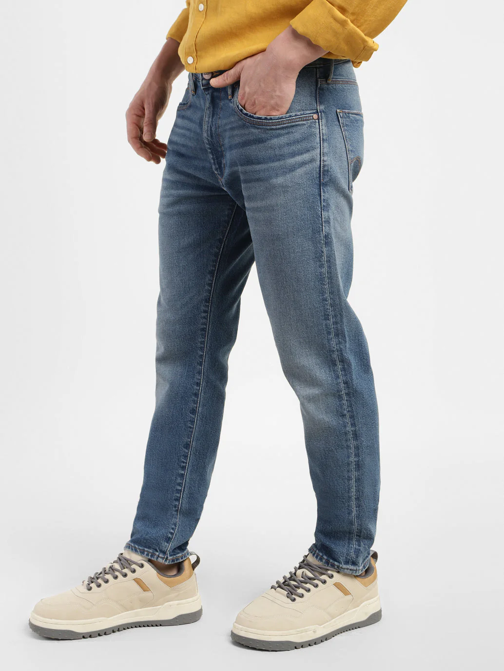 Men's Redloop 512 Blue Slim Tapered Fit Mid Rise Jeans - Image 5