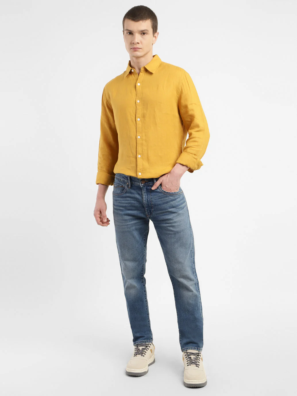 Men's Redloop 512 Blue Slim Tapered Fit Mid Rise Jeans - Image 8