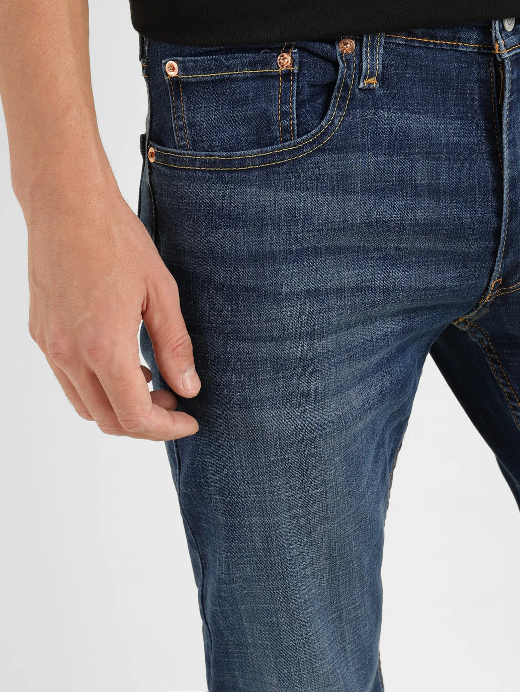 Men's 512 Blue Slim Tapered Fit Mid Rise Jeans - Image 12