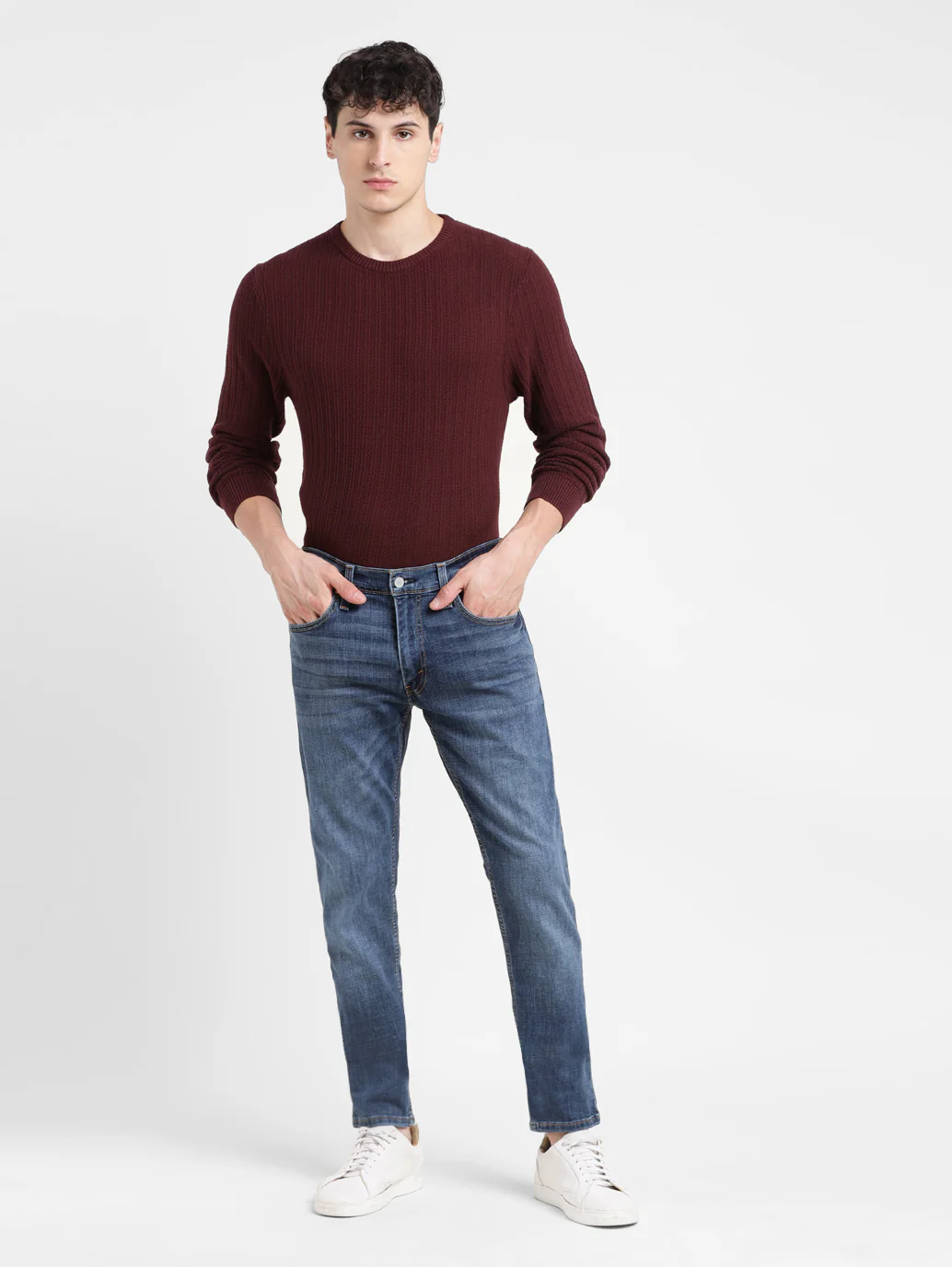 Men's 512 Blue Slim Tapered Fit Mid Rise Jeans - Image 13