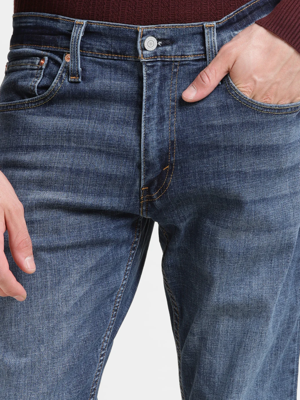 Men's 512 Blue Slim Tapered Fit Mid Rise Jeans - Image 15