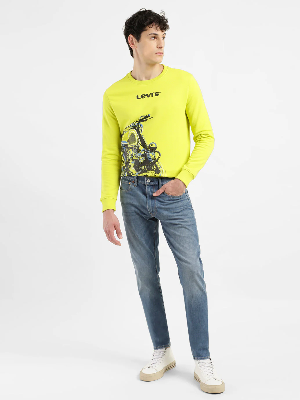 Men's 512 Blue Slim Tapered Fit Mid Rise Jeans - Image 8