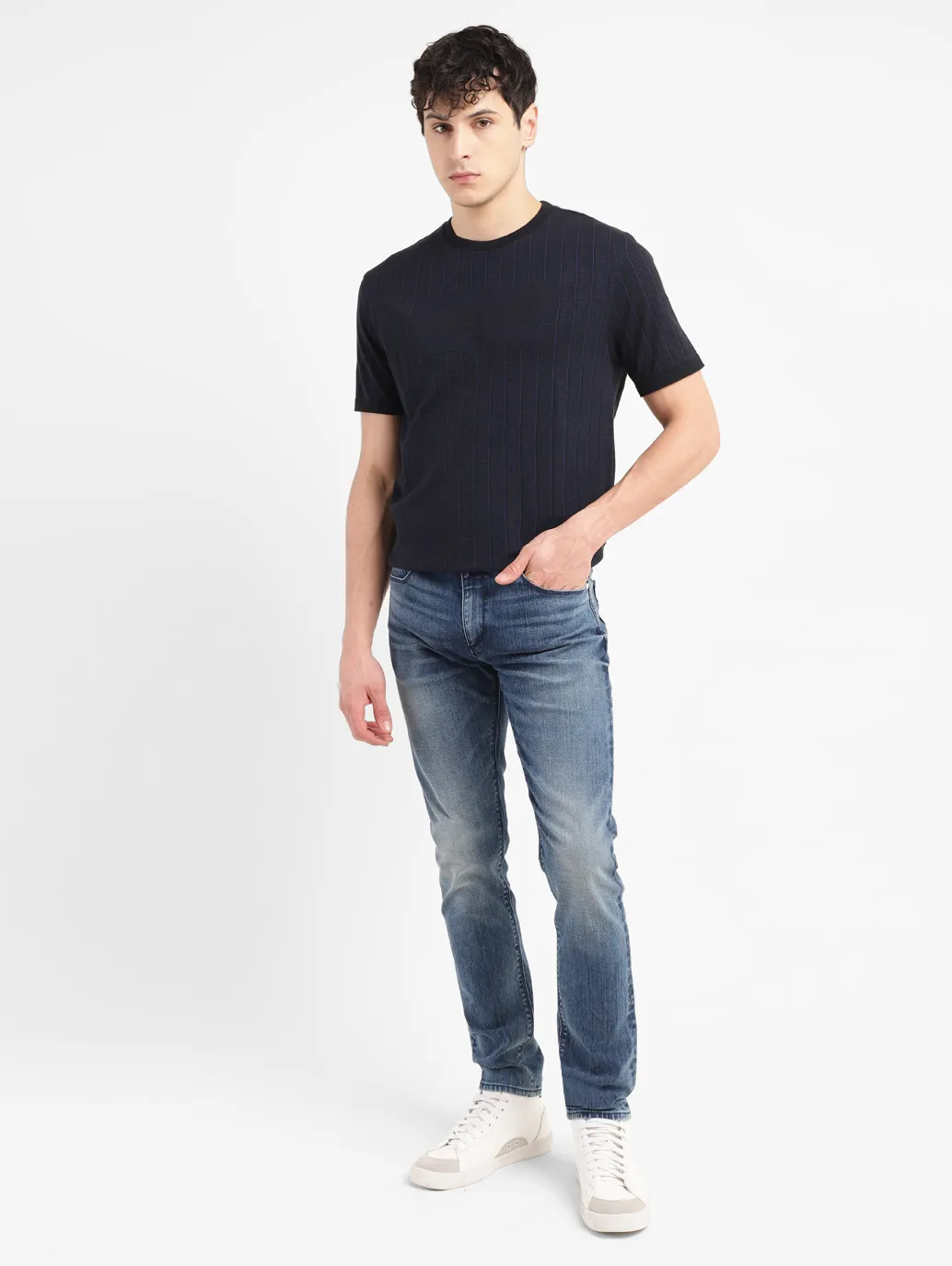 Men's 512 Indigo Slim Tapered Fit Mid Rise Jeans - Image 8