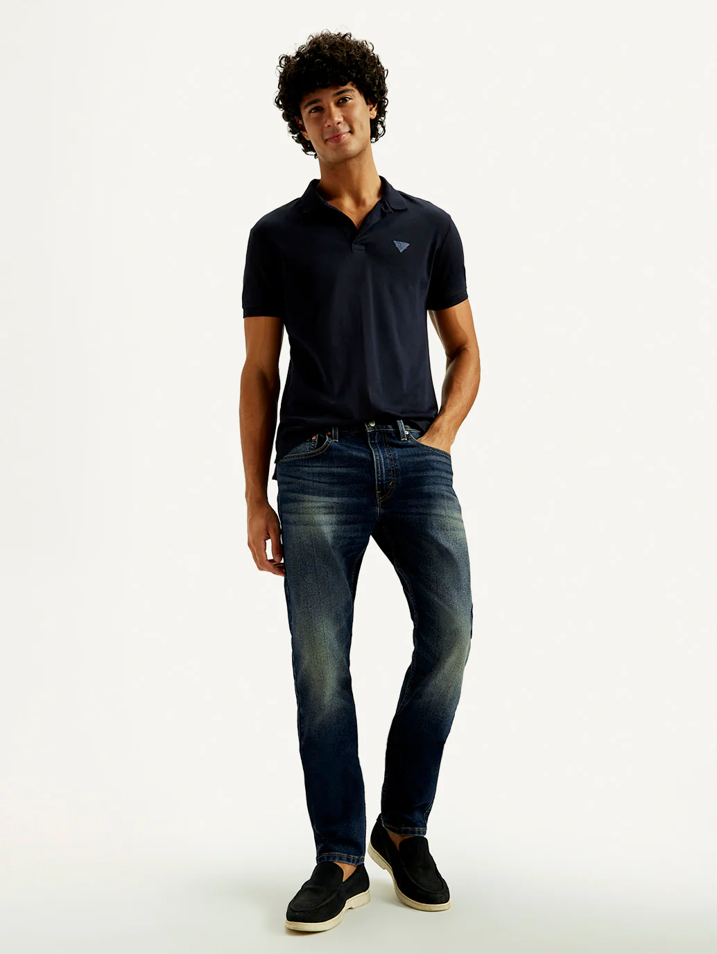 Men's Tinted 512 Med Indigo Slim Tapered Fit Mid Rise Jeans - Image 7