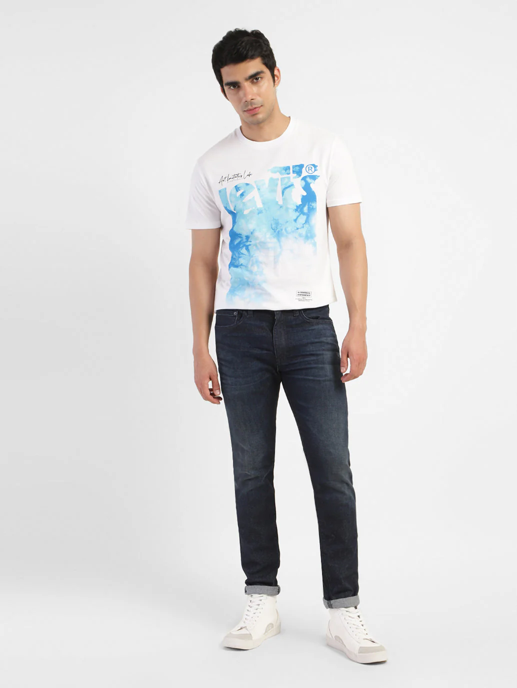 Men's 512 Blue Slim Tapered Fit Mid Rise Jeans - Image 6