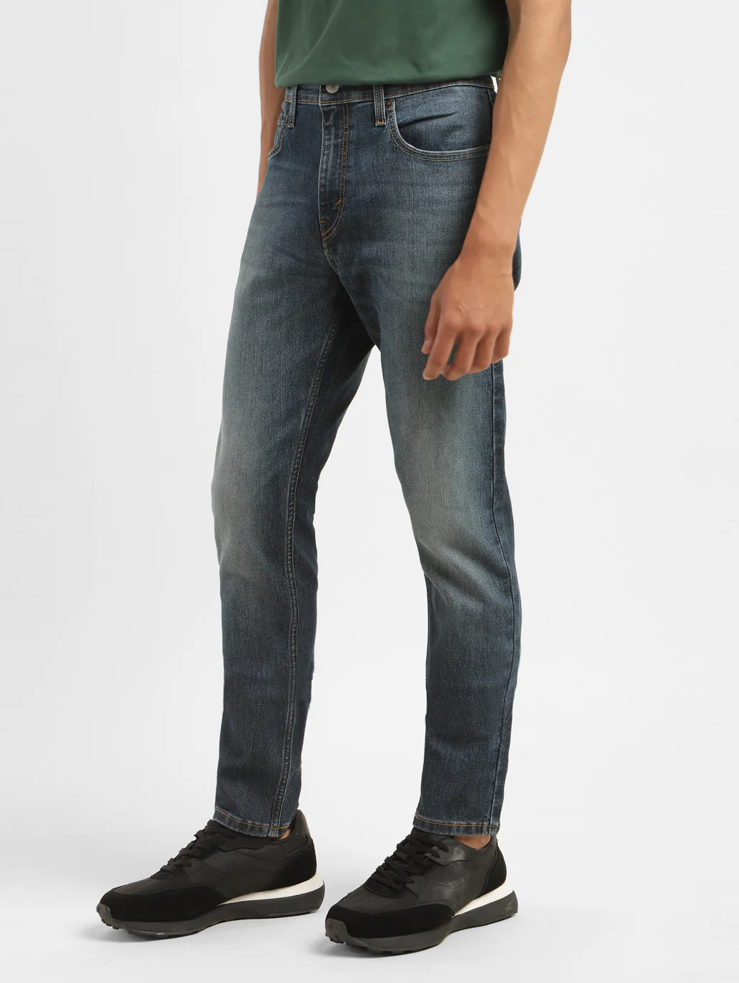 Men's 512 Navy Blue Slim Tapered Fit Mid Rise Jeans - Image 3