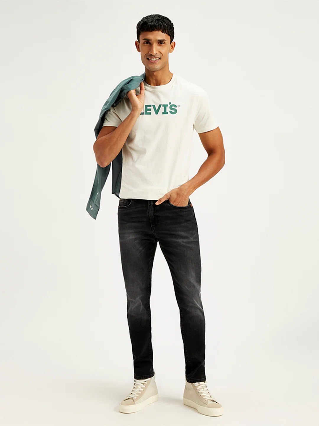 Men's 512 Black Slim Tapered Fit Mid Rise Jeans