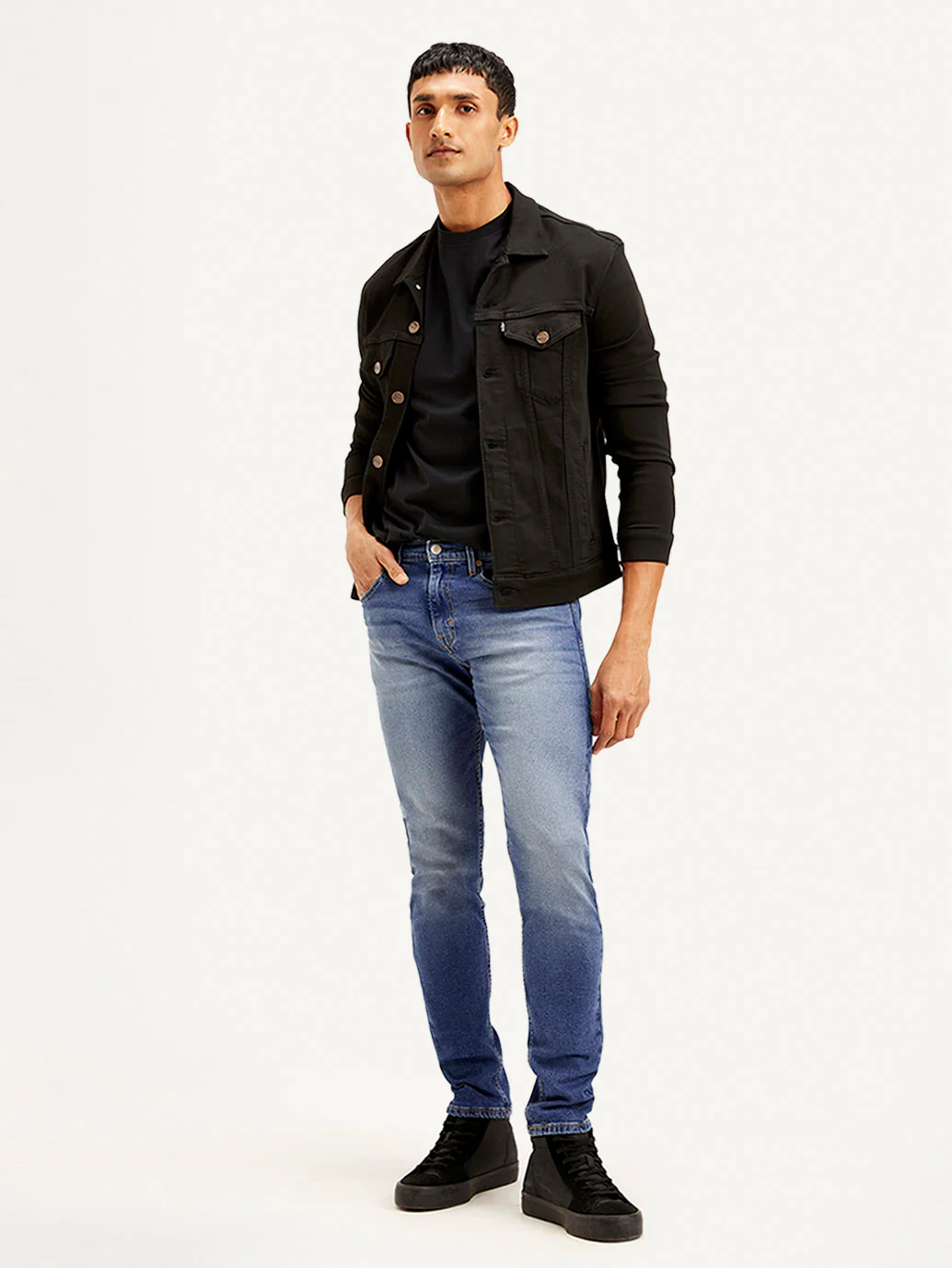 Men's 512 Blue Slim Tapered Fit Mid Rise Jeans - Image 6