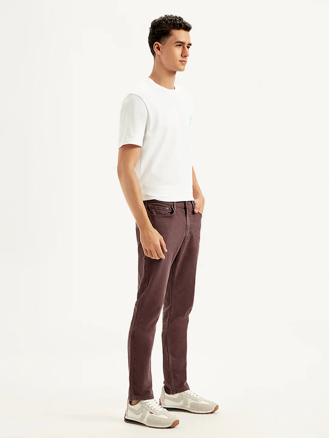 Men's 512 Brown Slim Tapered Fit Mid Rise Jeans - Image 5