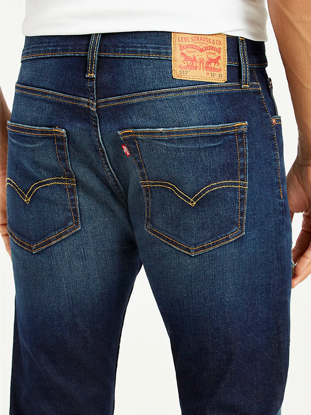 Men's 512 Navy Blue Slim Tapered Fit Mid Rise Jeans - Image 5