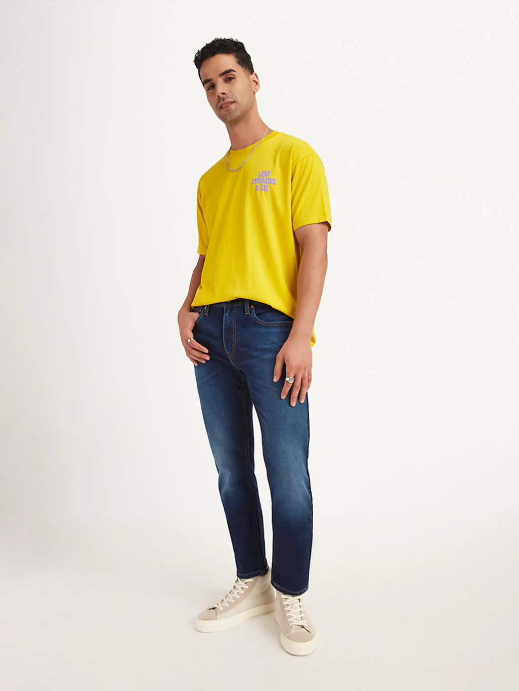 Men's 512 Navy Blue Slim Tapered Fit Mid Rise Jeans - Image 2