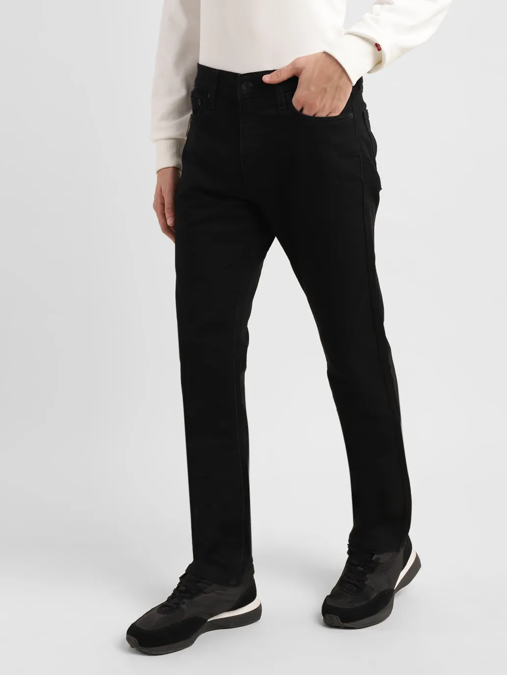Men's 513 Black Slim Straight Fit Mid Rise Jeans - Image 5