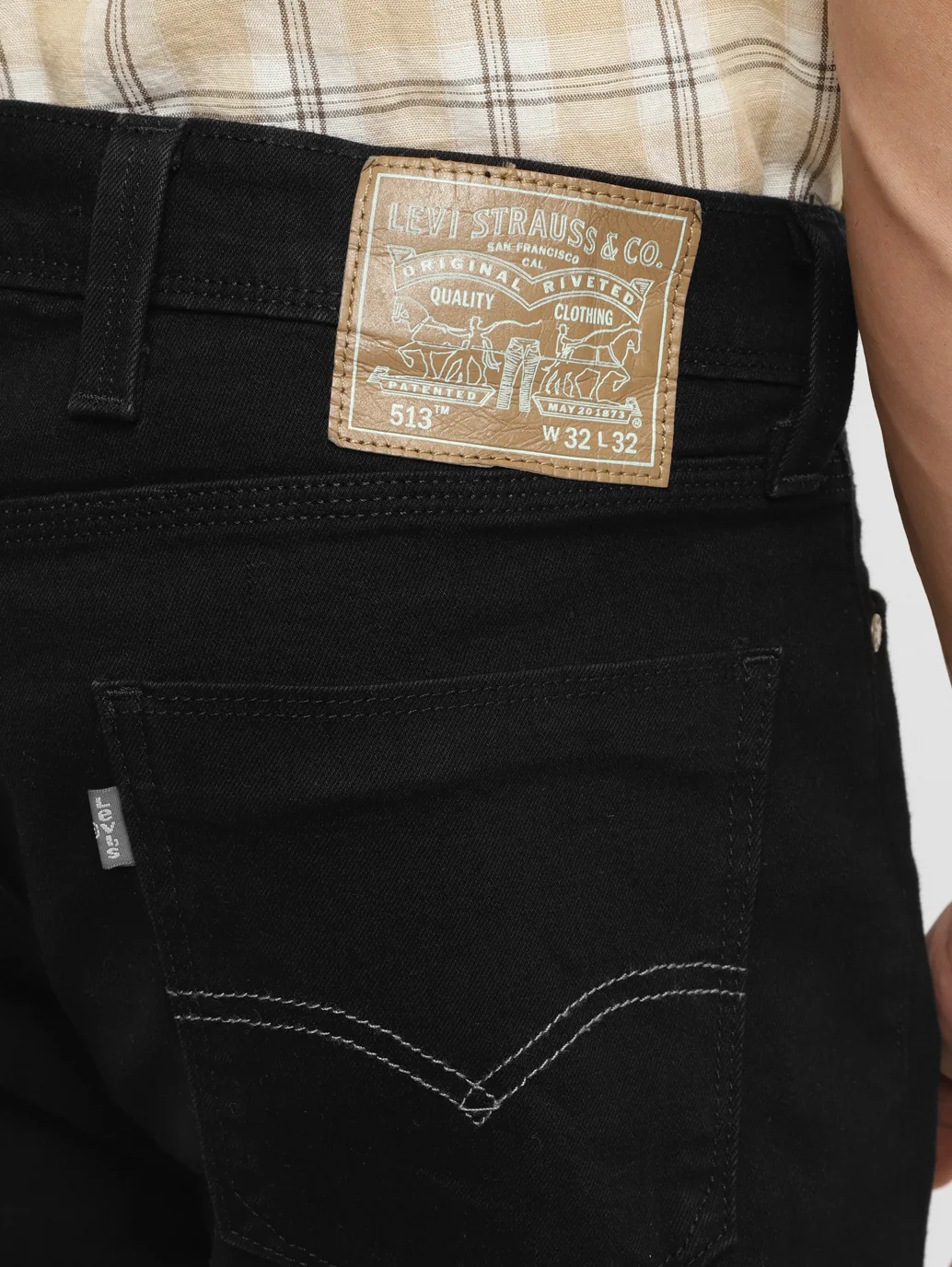 Men's 513 Black Slim Straight Fit Mid Rise Jeans - Image 9