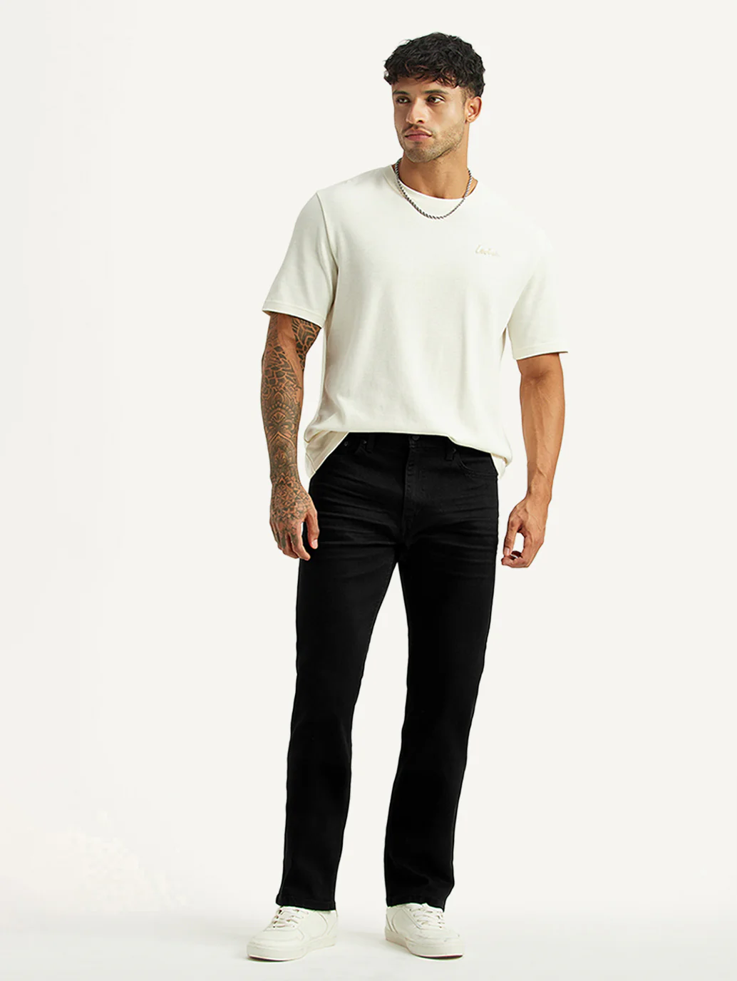 Men's 513 Black Slim Straight Fit Mid Rise Kooltex Jeans