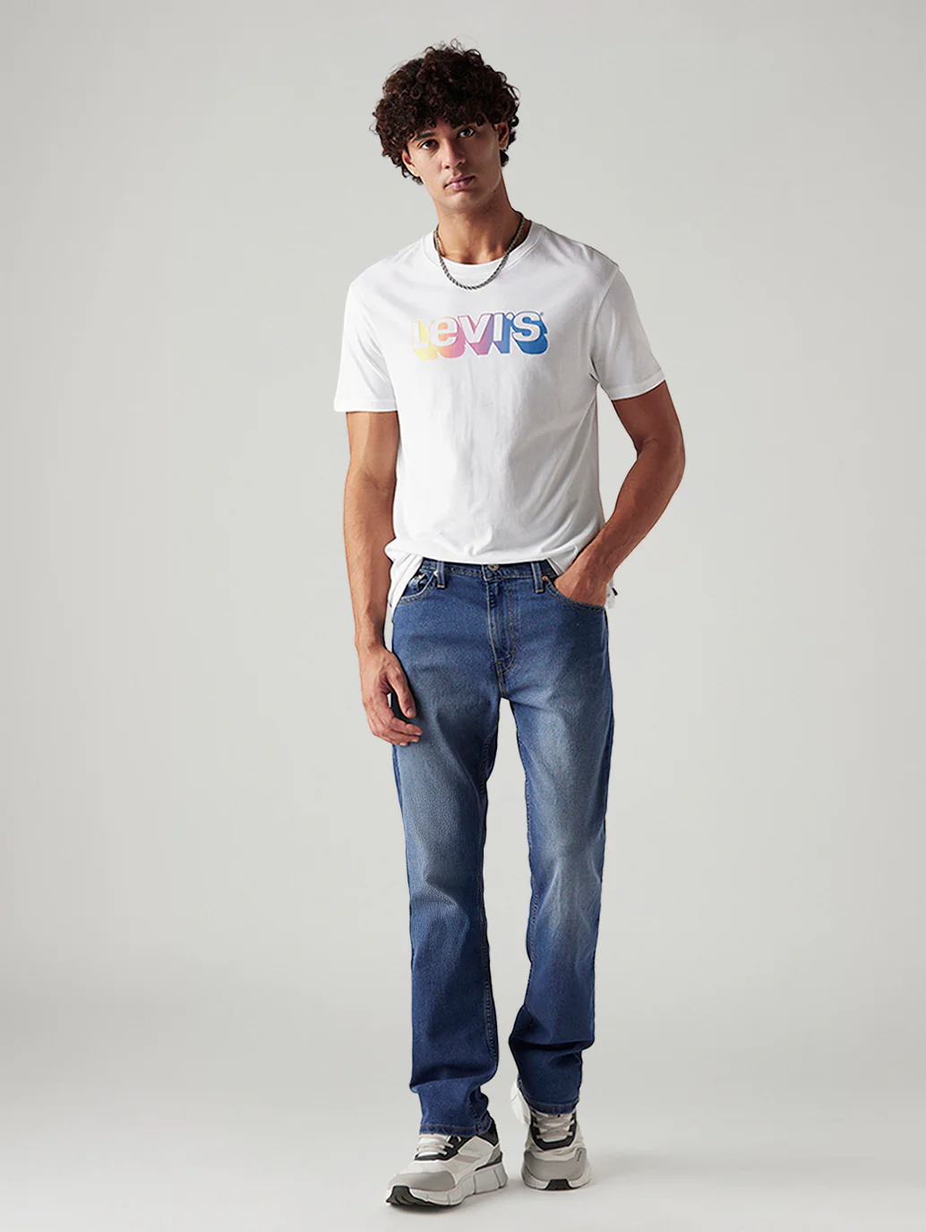 Men's 513 Med Indigo Slim Straight Fit Mid Rise Jeans