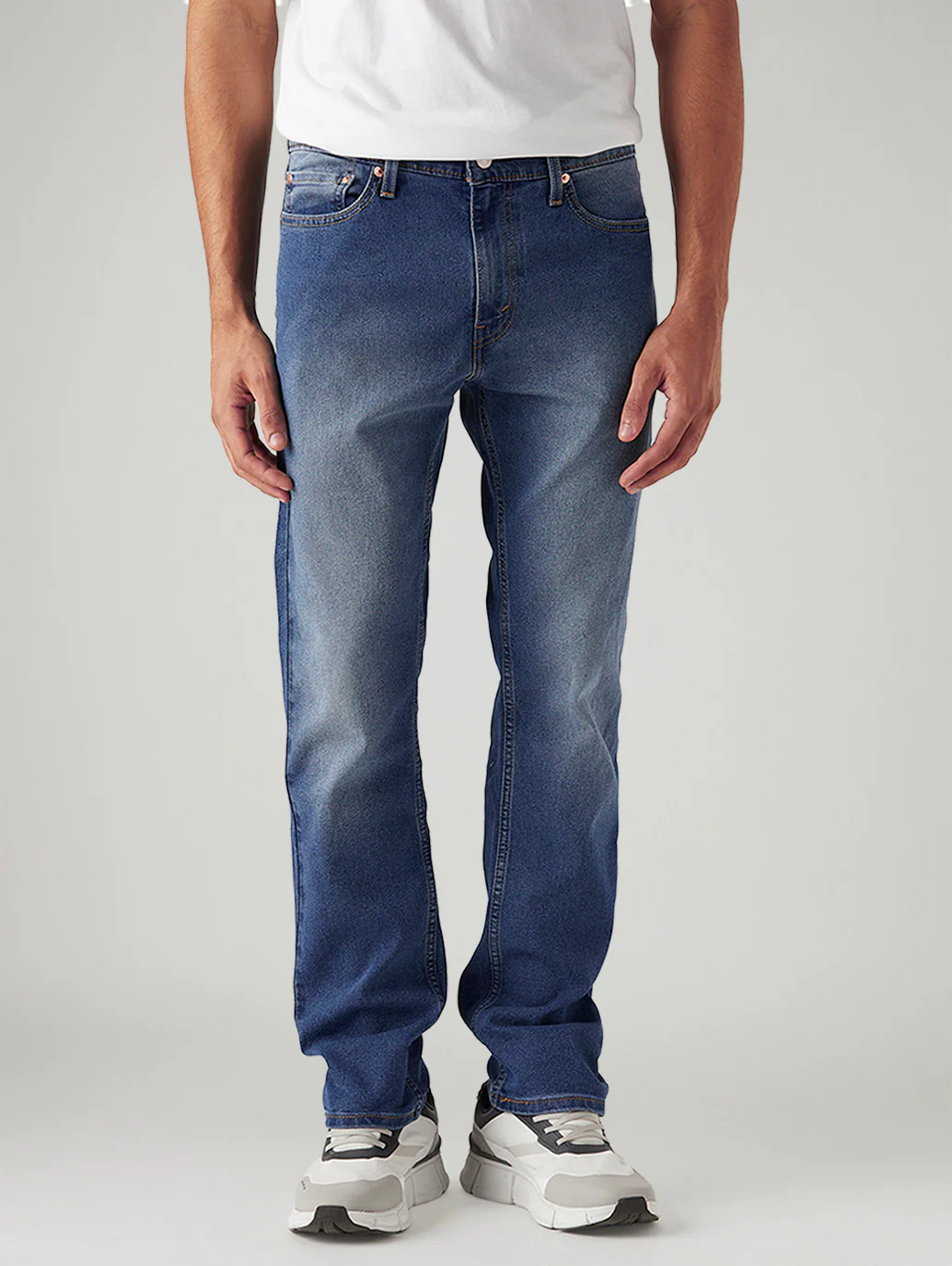 Men's 513 Med Indigo Slim Straight Fit Mid Rise Jeans - Image 2