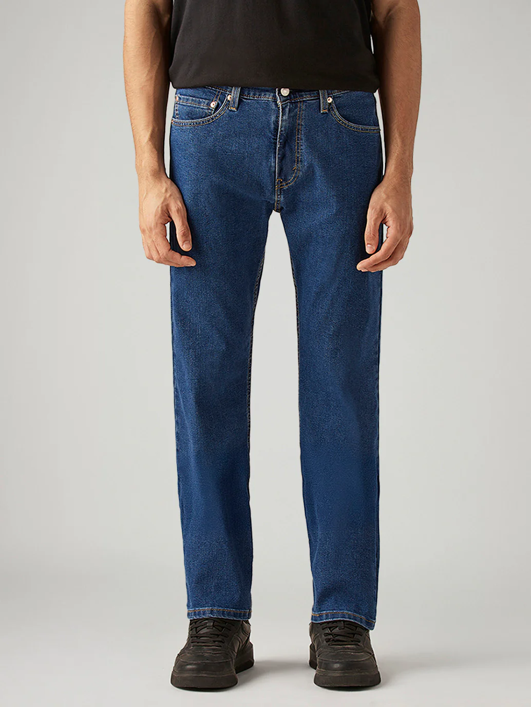 Men's 513 Blue Slim Straight Fit Mid Rise Jeans - Image 2